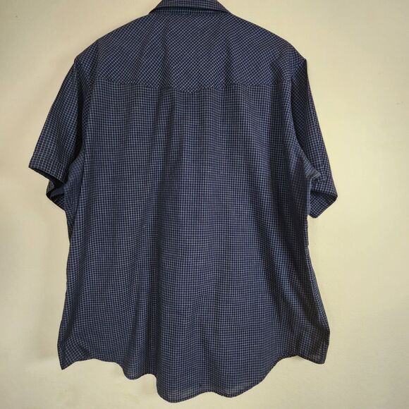 Jack Daniels Old No 7 Pearl Snap Shirt Mens XL Black White Plaid Short Sleeve - Picture 9 of 9